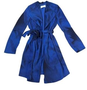 Aritzia Babaton Draped Trench Coat Blue